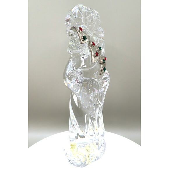 Lenox Pave Jewels Olde World Santa Full Lead Crystal Figurine Made in Germany 7" - Picture 5 of 11